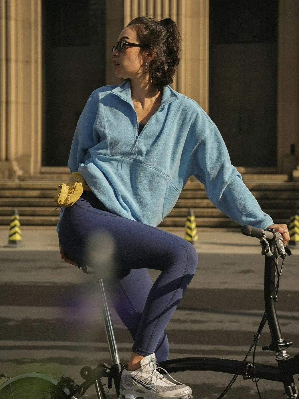 ソフトボア ハーフジップ プルオーバー