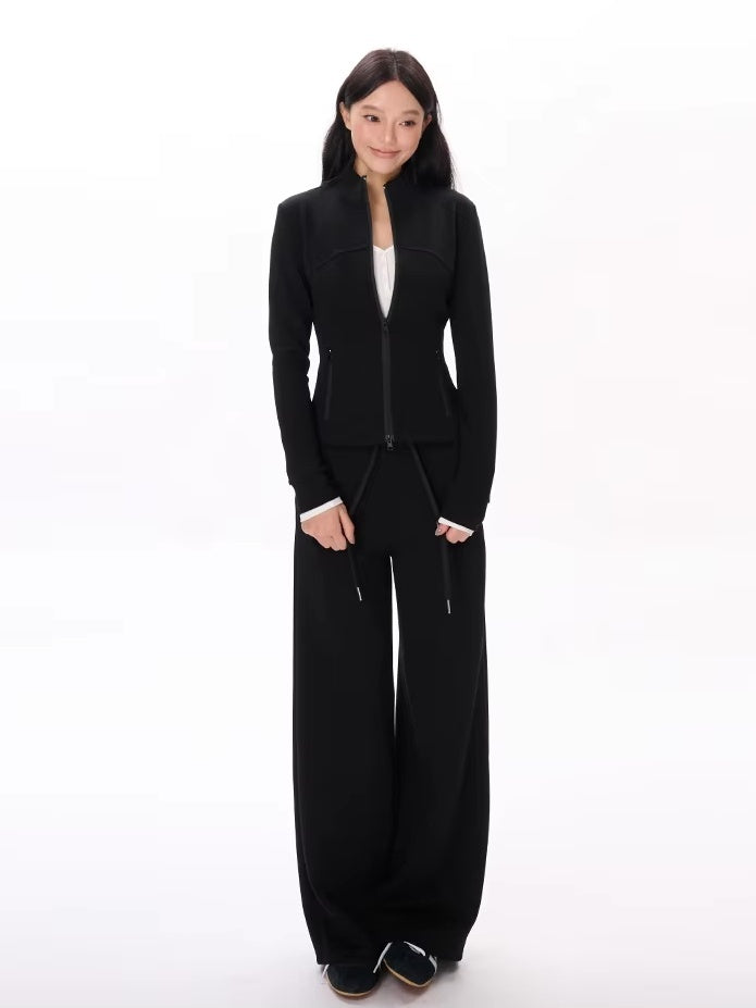 スリムフィットジップアップジャケット