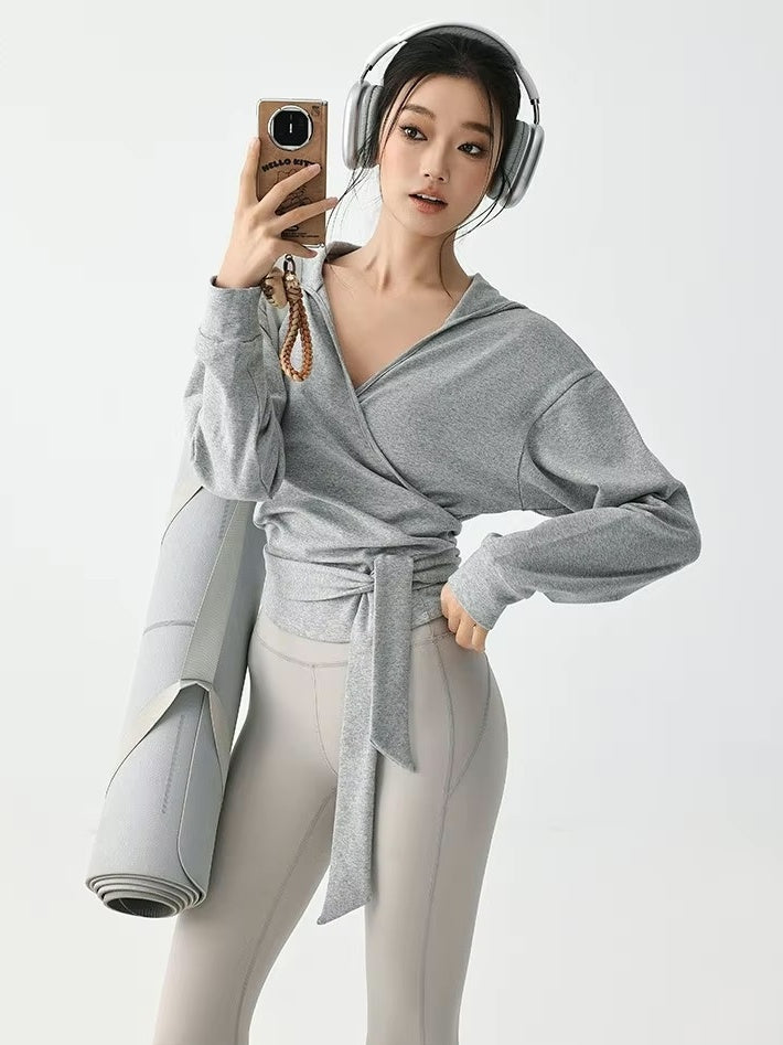 クロスフロント フィットネスフーディ