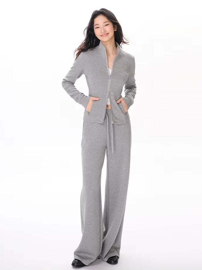 スリムフィットジップアップジャケット