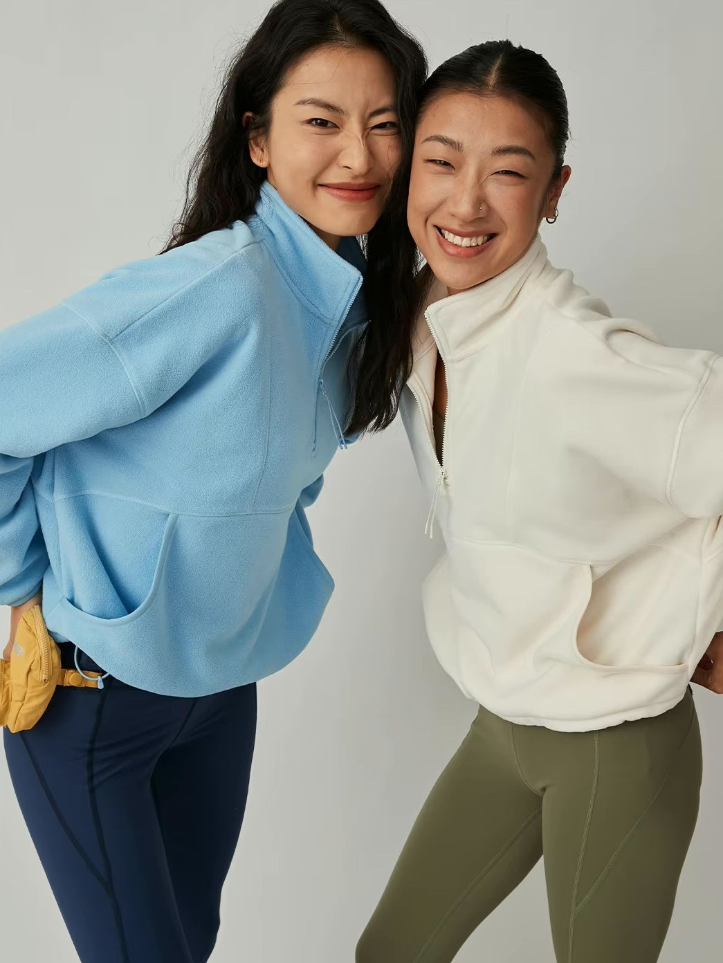 ソフトボア ハーフジップ プルオーバー