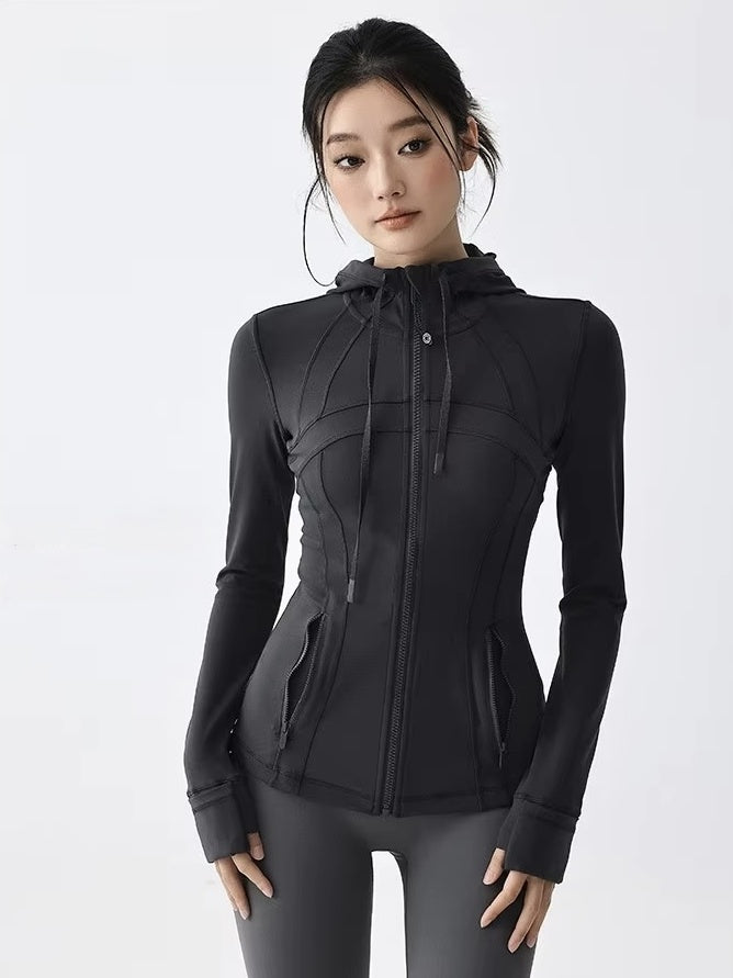 スリムフィット スポーツフーディジャケット