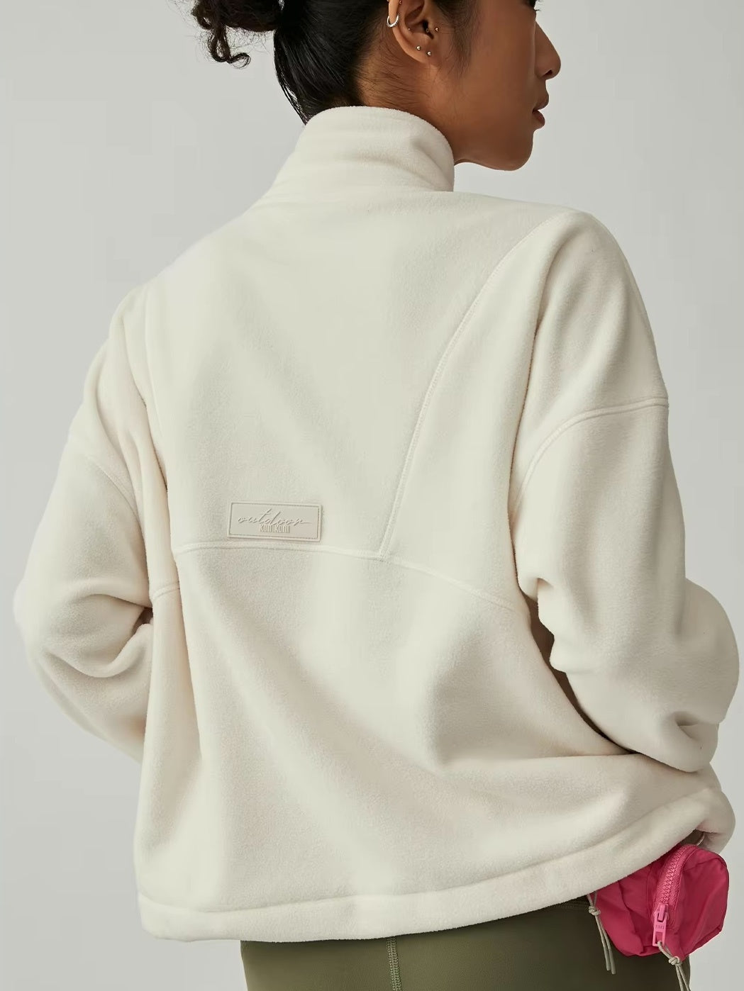 ソフトボア ハーフジップ プルオーバー