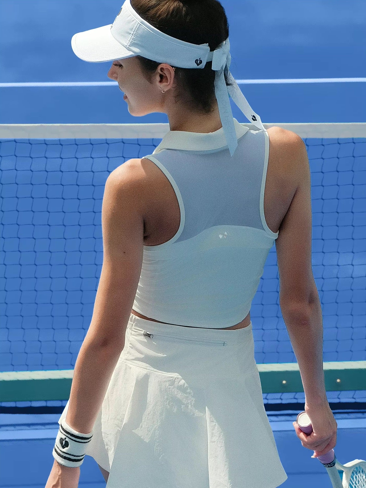 バックダイヤハーフジップトップ