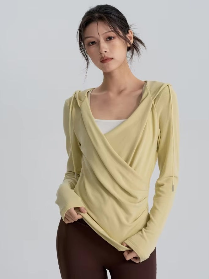 ラップデザインフーディトップス