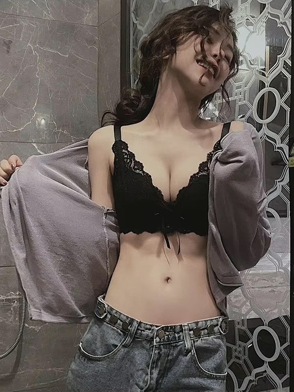 レースプッシュアップ ブラジャー＆ショーツセット