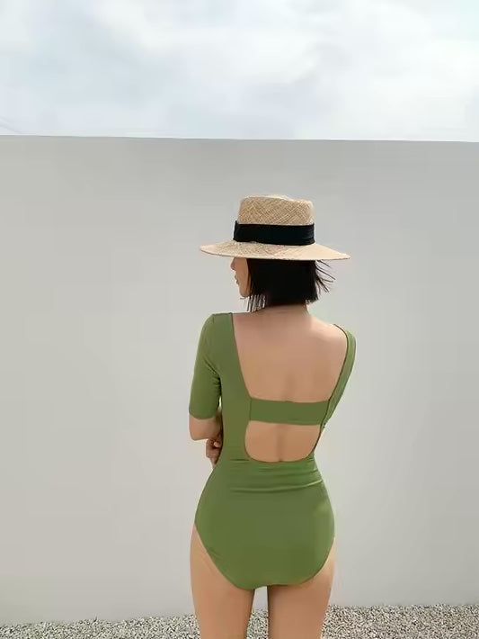 スタイルアップバックオープンワンピース