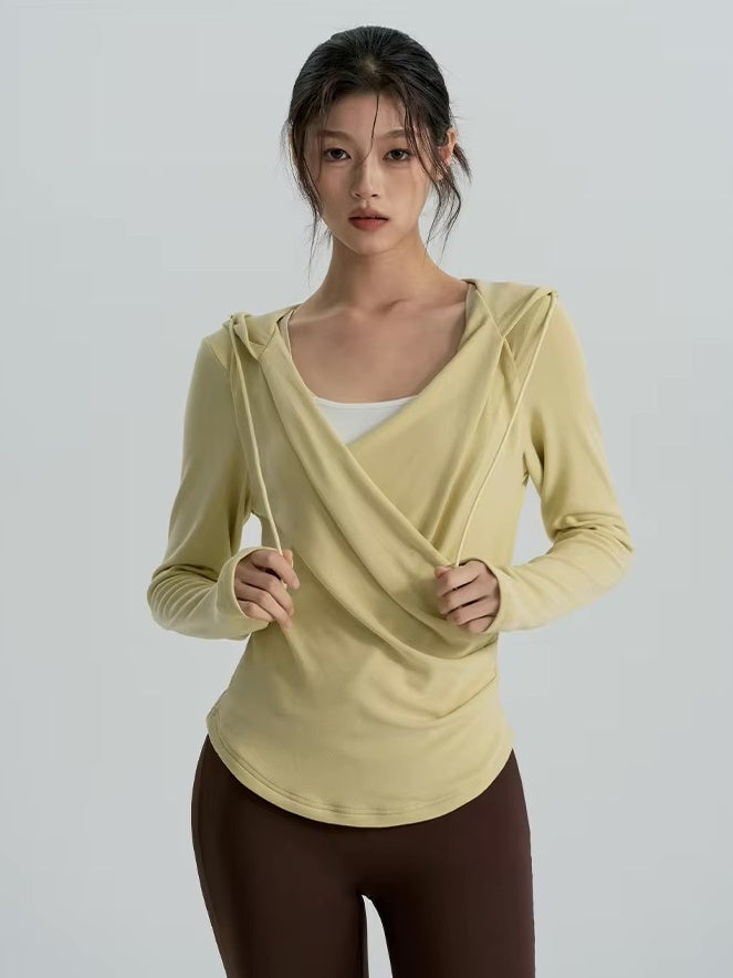 ラップデザインフーディトップス