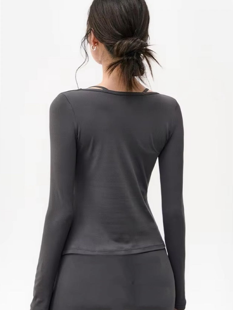 スクエアネックヨガトップス