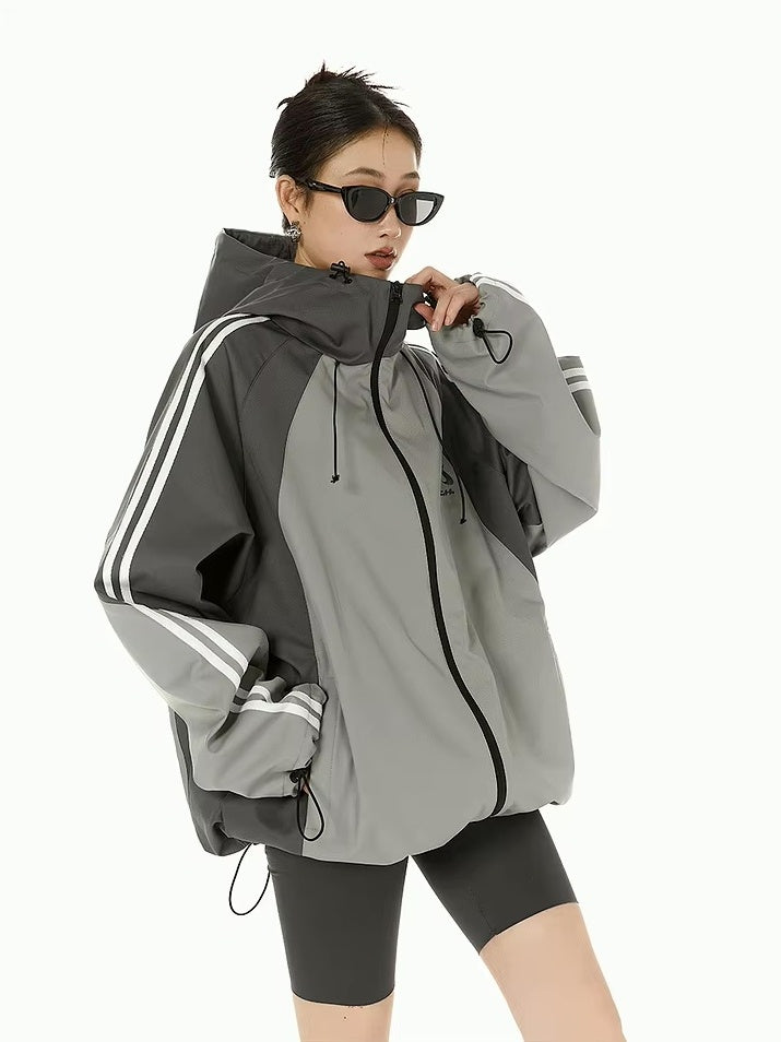 オーバーサイズ スポーツフーディジャケット