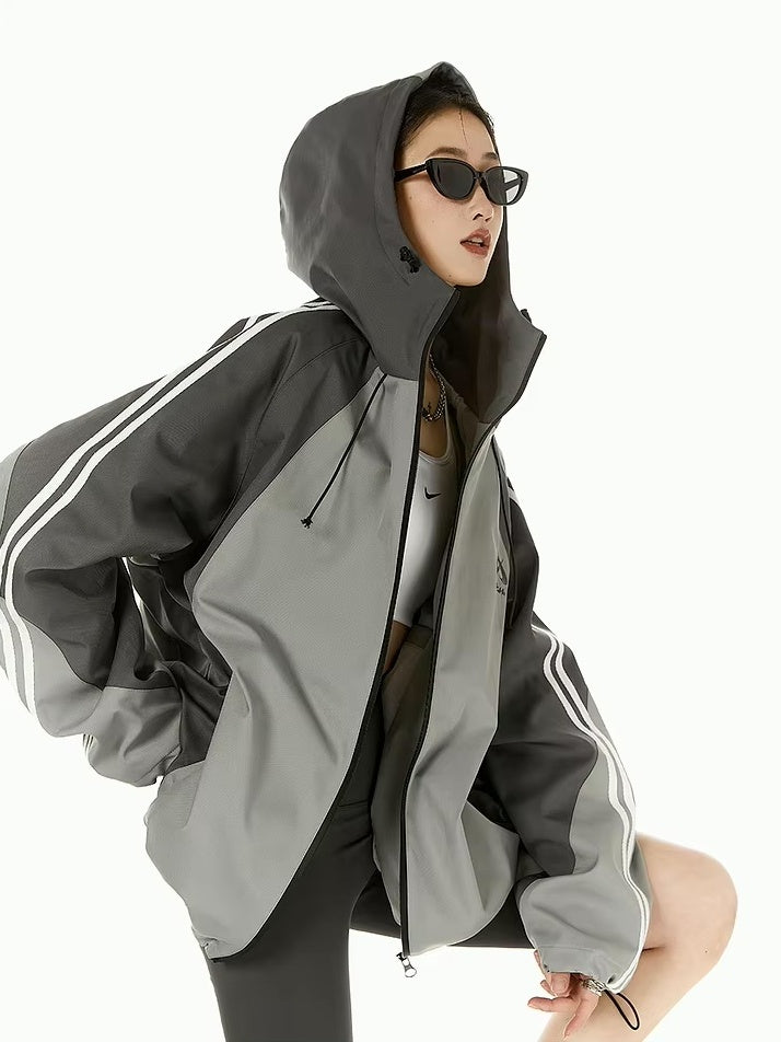 オーバーサイズ スポーツフーディジャケット