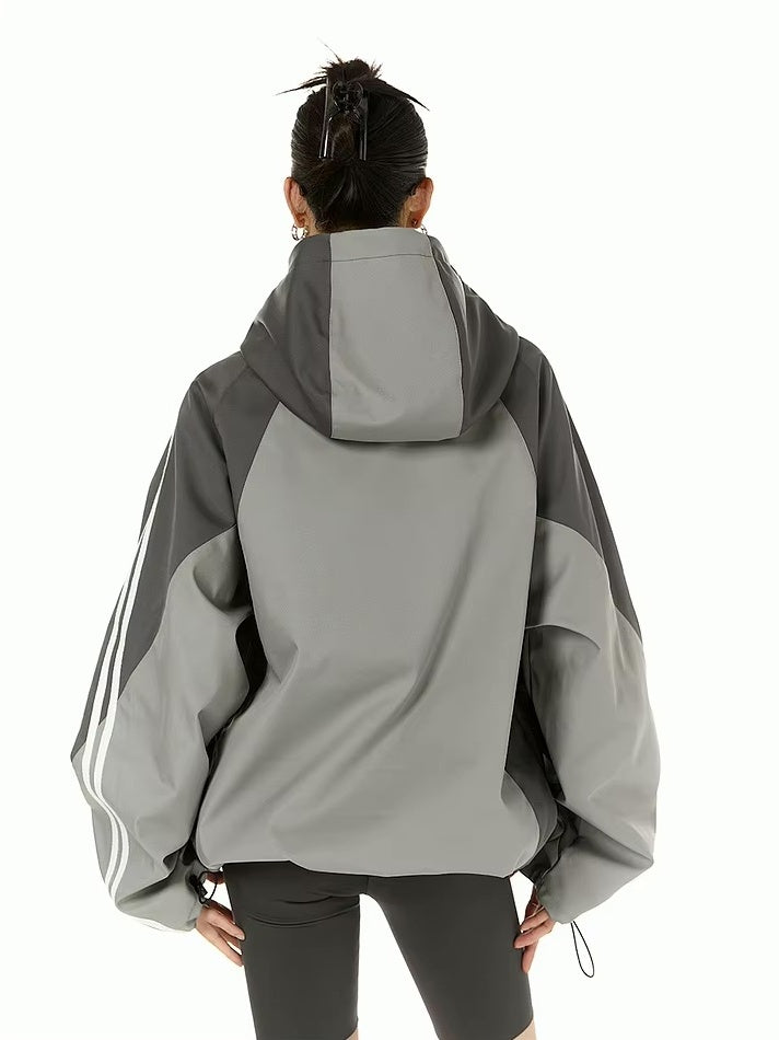 オーバーサイズ スポーツフーディジャケット