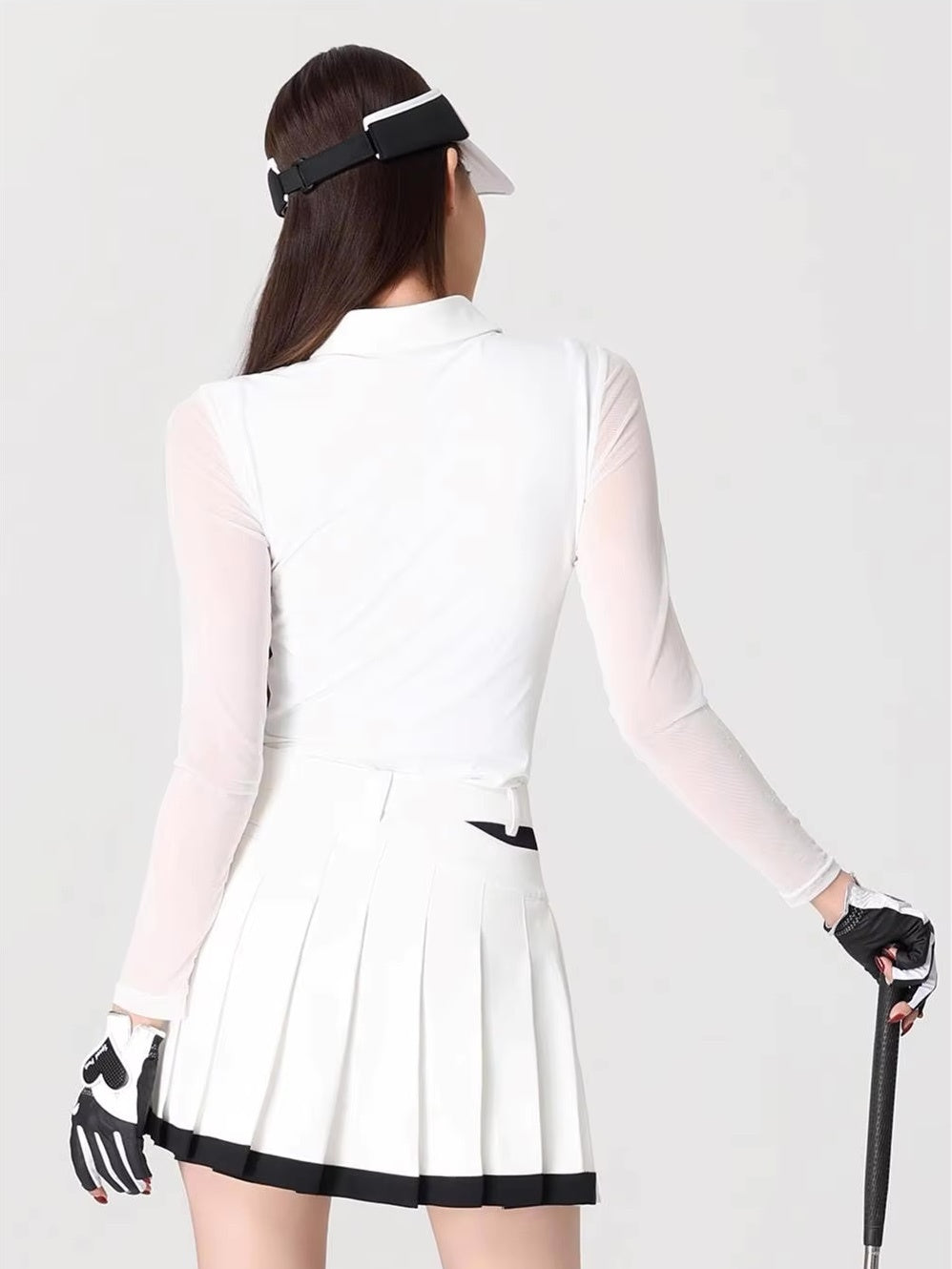 プリーツライン ホワイトゴルフスタイル